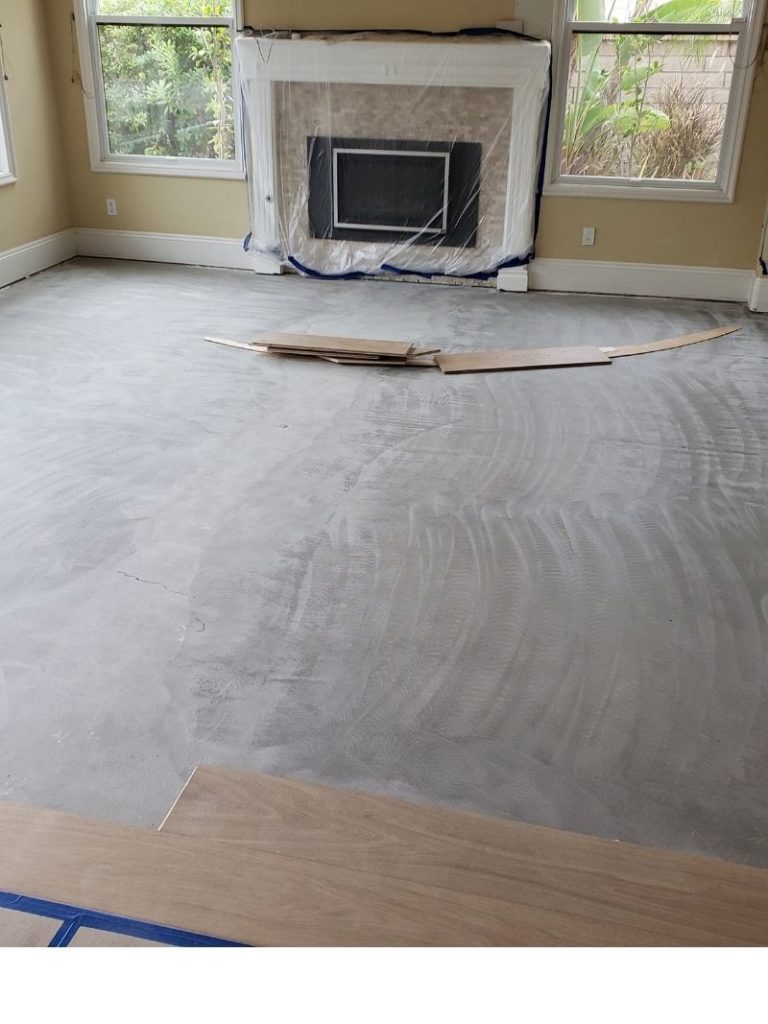 Custom hardwood floors progress