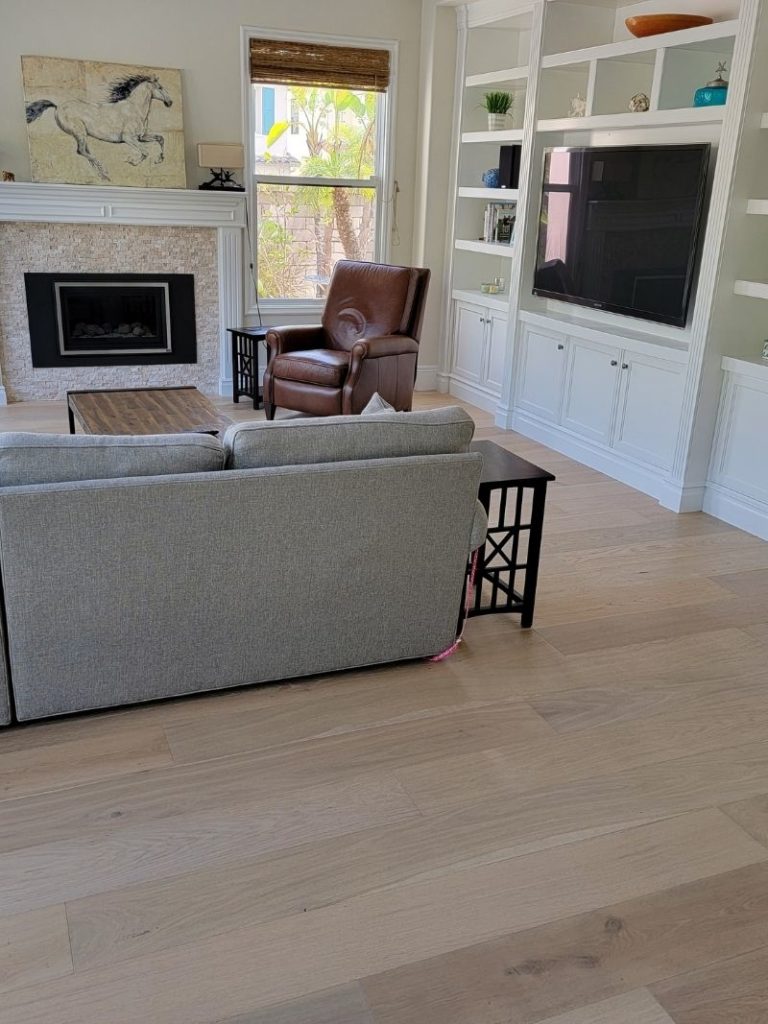 Custom hardwood floors living room
