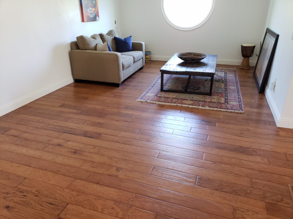 downstairs wood flooring before