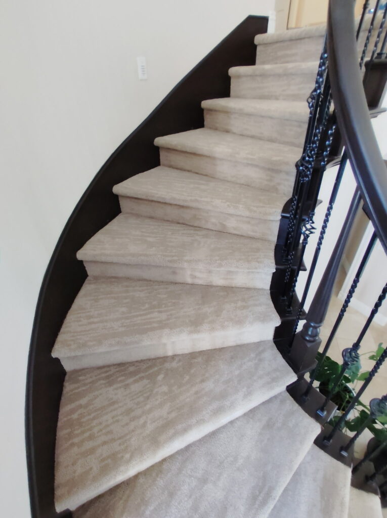 Fabrica Stratus carpet on stairs in Poway