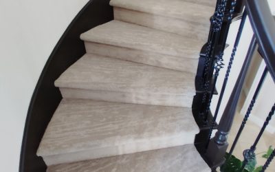 Fabrica Stratus carpet on stairs in Poway