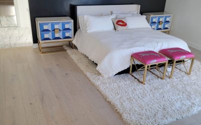 Master bedroom hardwood flooring