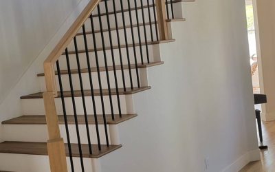 Vinyl plank on stairs in Carlsbad