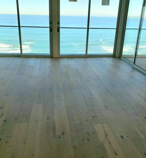 hardwood flooring beach front view
